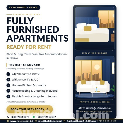 Fully Furnished 1250 Sq Ft Apartment in Bashundhara